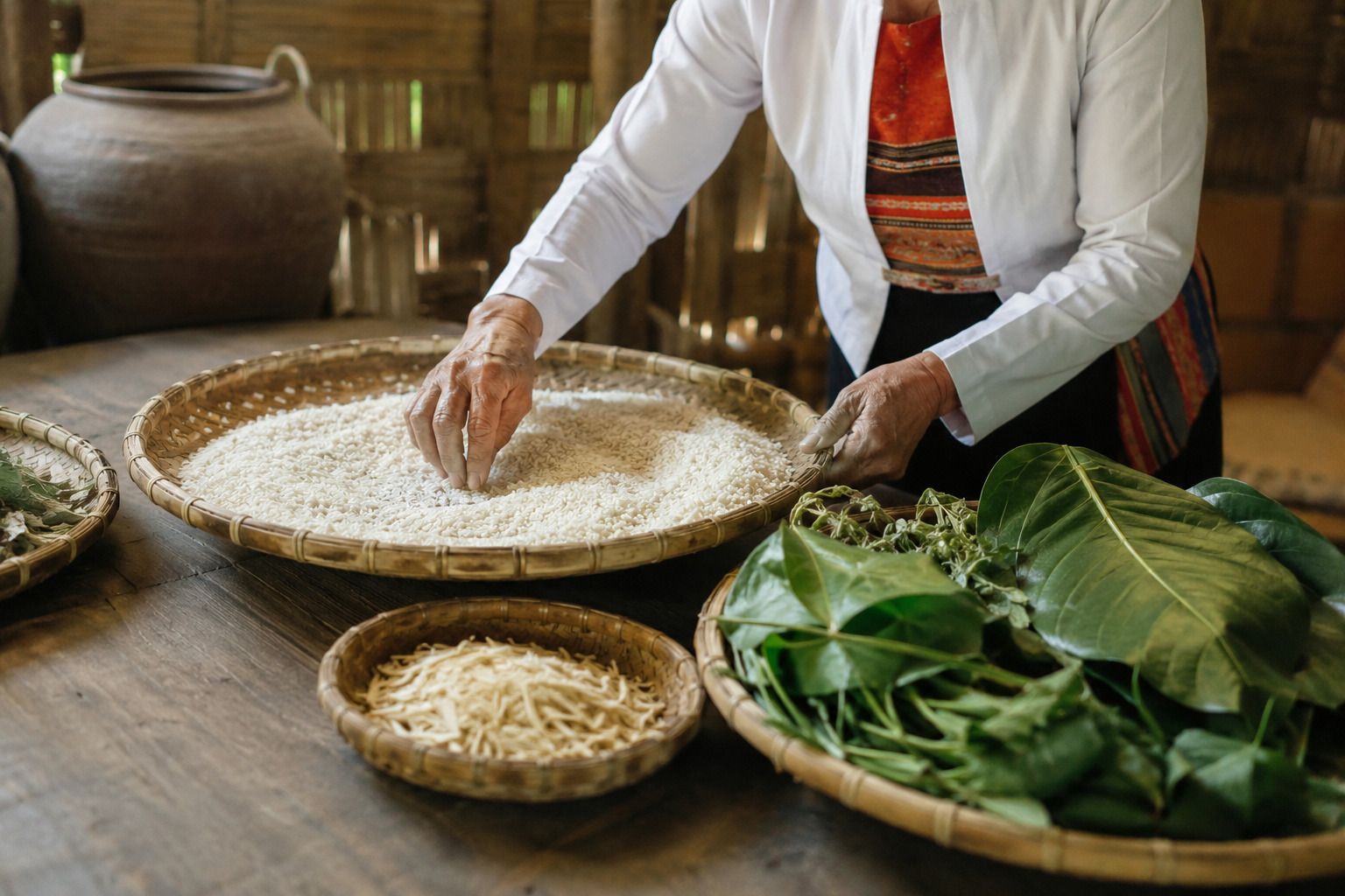 Lựa chọn nguyên liệu nấu rượu men lá